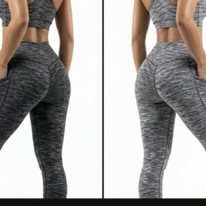LEGGINS 90 DEGREE BY REFLEX - INTERLINK - CON BOLSILLO PW70043 - BLACK SPACE DYE - Talla S
